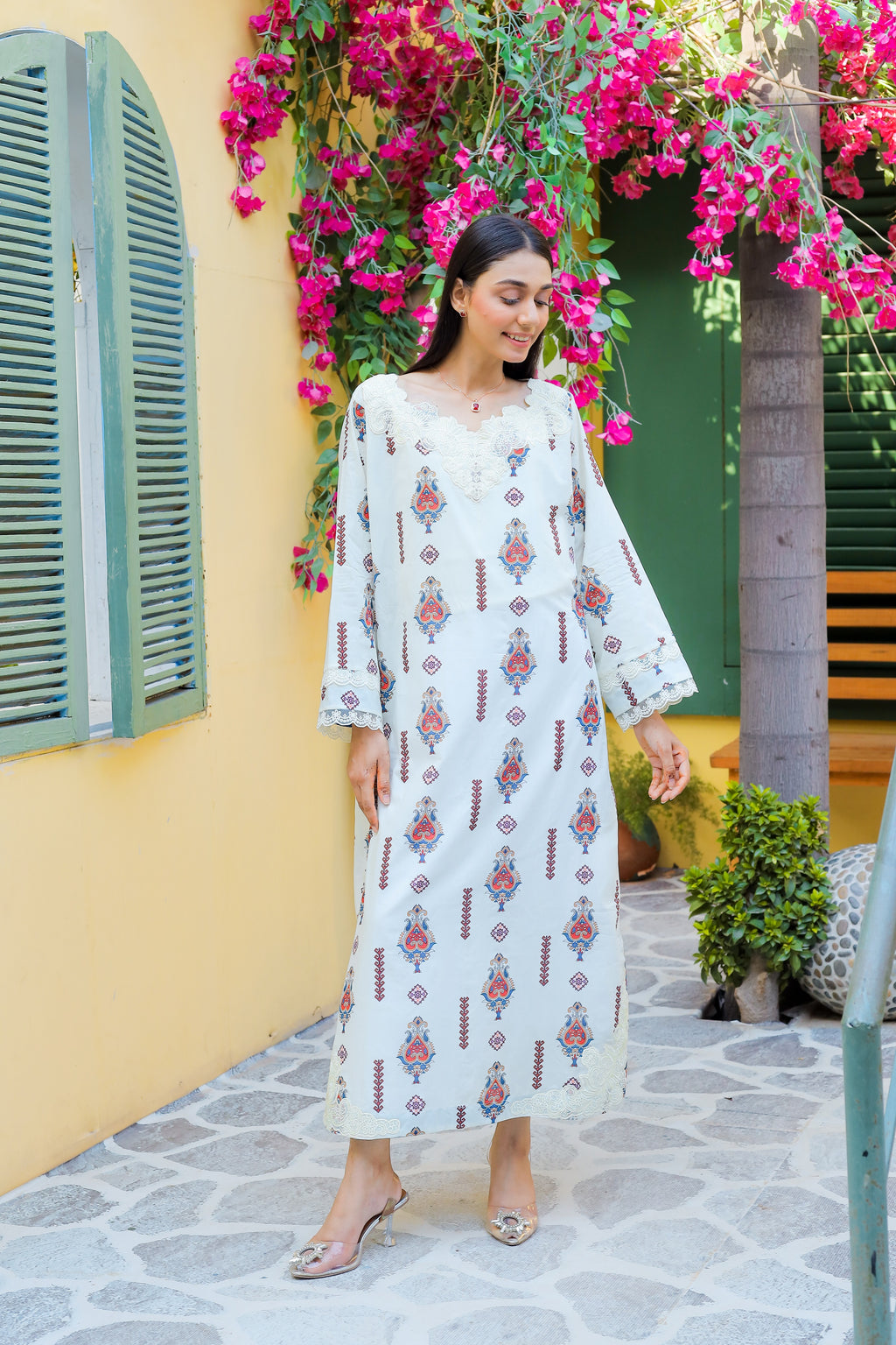 Ivory Oasis  Kaftan